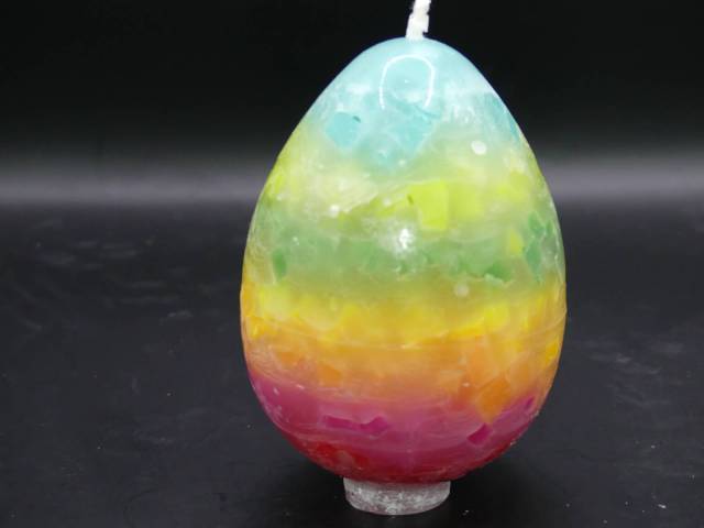 Bougie multicolore uf arc en ciel