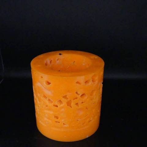 Photophore artisanal  effet dentelle